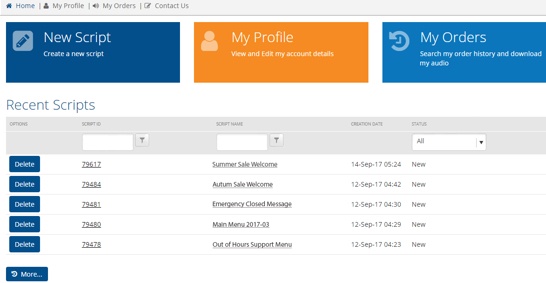 Tracking recordings on the dashboard Tracking recordings on the dashboard